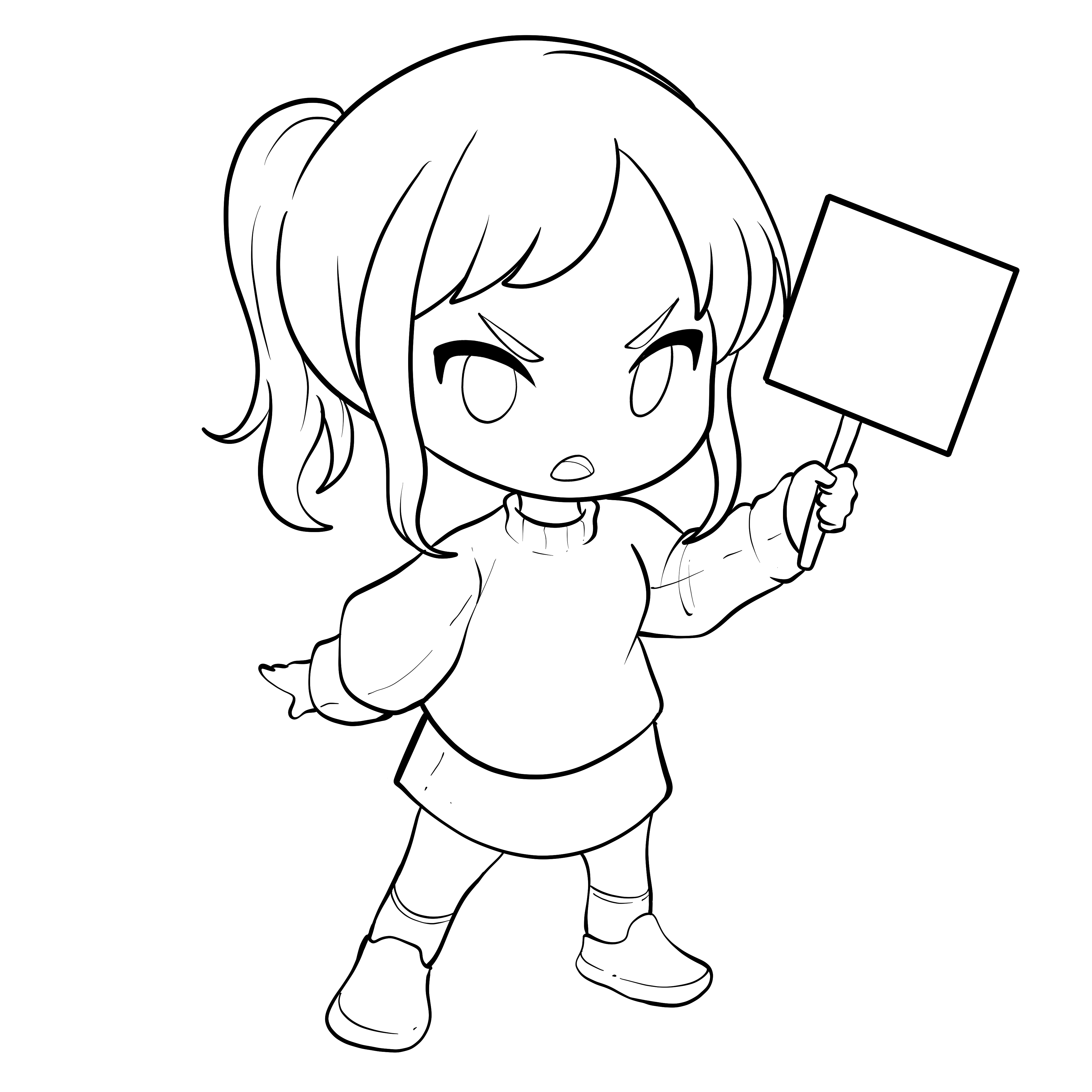 Elle — protest pose