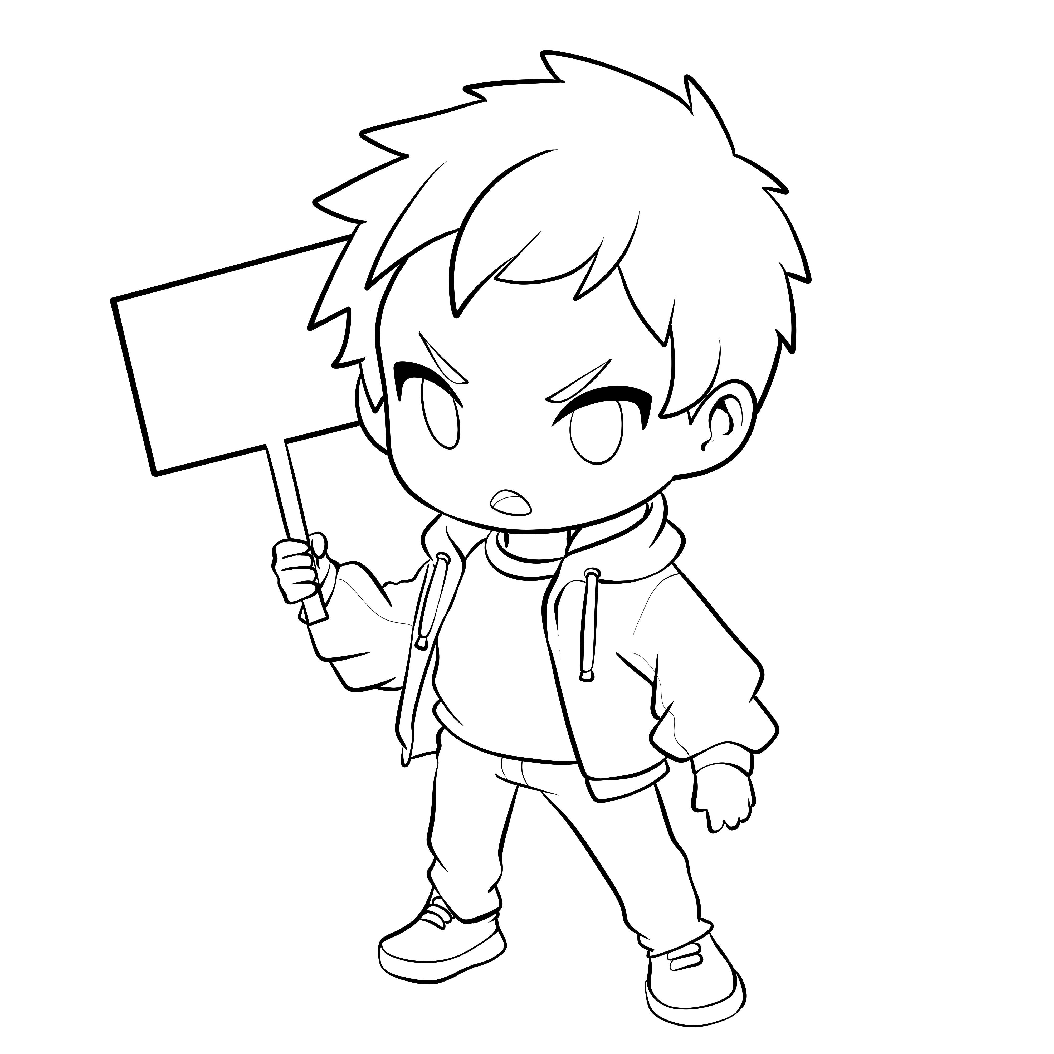 Indy — protest pose